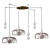 Modern Echo Glass Pendant Chandelier 3D model small image 2