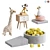 Giraffe Soft Toy and Kids Room Decor 3D model small image 1