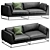 Delancey Leather Sofa - 88 3D model small image 4