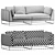 Delancey Leather Sofa - 88 3D model small image 6