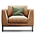 Crate&Barrel Delancey Leather Sofa 3D model small image 6