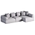 Modern Porada Klem Corner Sofa 3D model small image 3