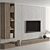 Minimalist 3D TV Wall Decor 3D model small image 2