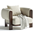 Stylish Vanderbilt Model Chair 3D model small image 1