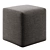 Soho Pouf with Plushy Throw 3D model small image 3