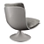 Sleek Minotti Pattie Armchair 3D model small image 3