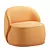 Luxury Leather Lou Chair 3D model small image 9