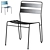  Luther Outdoor Teal Dining Chair 3D model small image 1