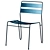  Luther Outdoor Teal Dining Chair 3D model small image 2