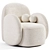 Elegant Teop Swivel Chair Beige 3D model small image 3