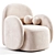 Elegant Teop Swivel Chair Beige 3D model small image 4