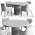 Teak Dining Set by Morgan 3D model small image 5