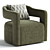 Elegant Moani Swivel Chair 3D model small image 2