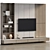 Modern TV Wall Collection Luxury 3D model small image 2