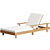 European Teak Outdoor Chaise Elegance 3D model small image 2