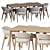 Lisbon Chelsea Dining Set Oak 3D model small image 1