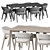 Lisbon Chelsea Dining Set Oak 3D model small image 4