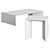 Elegant White Marble Outdoor Table 3D model small image 4