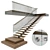 Contemporary Staircase No42 3D model small image 1