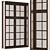 Vintage Wood Window Frames Set 3D model small image 5