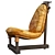 Brazilian Midcentury Leather Armchair 3D model small image 5