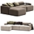 Melva Pana Corner Sofa 4-Plazas 3D model small image 4