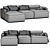 Melva Pana Corner Sofa 4-Plazas 3D model small image 5