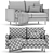 Compact Slipson Sofa by Divan.ru 3D model small image 6