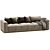 Mussi SINFONIA 3-Seater Fabric Sofa 3D model small image 2