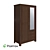 Title: Modern Scandinavian Wardrobe with Mirror 3D model small image 2