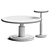 Elegant Modern Cocktail Coffee Table 3D model small image 4