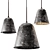 Elegant Line Marble Pendant Lamp 3D model small image 1