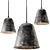 Elegant Line Marble Pendant Lamp 3D model small image 3