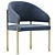 Modern Chic Solana Dining Chair 3D model small image 2