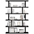 Modern Oak Bookshelf Sculpture 3D model small image 4