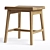 Modern Oak Small Stool 3D model small image 2