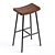 Sleek Industrial Allcot Counter Stool 3D model small image 3