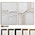 Plaster Dual Photo Frame Set 3D model small image 1