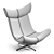 Elegant Toro Armchair, Black 3D model small image 5