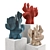 Coral Metal Plaster Art Sculptures 3D model small image 1