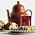 Blueberry Bliss Decorative Tea Set 3D model small image 2