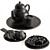 Blueberry Bliss Decorative Tea Set 3D model small image 4