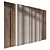 Modern Wood Fabric Wall Panels 3D model small image 2