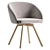 Modern Swivel Chair with Solid Wood Legs 3D model small image 4