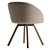 Modern Swivel Chair with Solid Wood Legs 3D model small image 6