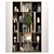 Modular Bookcase Cabinet Shelves 3D 3D model small image 1