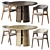 Customizable Chelsea Chair and Laura Table 3D model small image 2