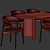 Modern Dining Chair & Table 3D model small image 7