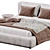 Luxury Liam Bed, Merino Pearl 3D model small image 1