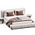 Luxury Liam Bed, Merino Pearl 3D model small image 5